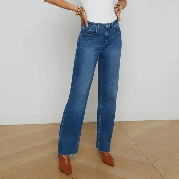 L’Agence | Ariana High arise Wide Leg Jean Stockton Wash Size 25 - Picture 1 of 15